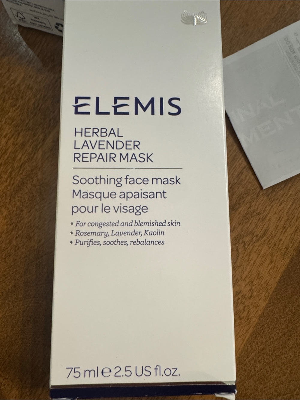 ELEMIS Herbal Lavender Repair Mask — Soothing Hydrating NEW Full Size 75 ml